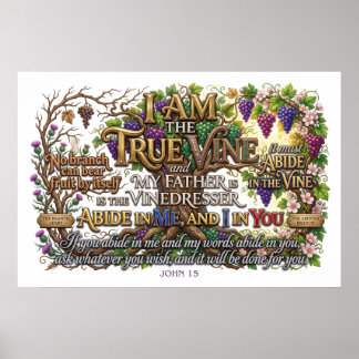 Jesus True Vine Father The Vinedresser Revealed Poster