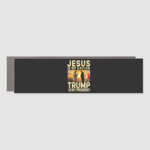 Jesus Trump - Jesus Is My Lord Savior Car Magnet