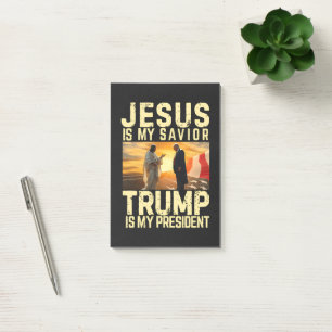Jesus Trump - Jesus Is My Lord Savior Post-it Notes