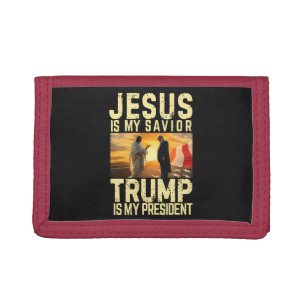 Jesus Trump - Jesus Is My Lord Savior Trifold Wallet
