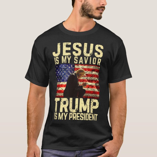 Jesus Trump Tee - Jesus Is My Lord Savior Trump My (Front)