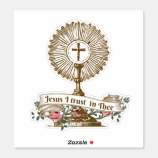 Jesus Trust Divine Mercy Religious Chalice Sticker