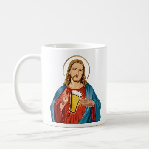 JESUS TURNED WATER INTO CRAFT BEER  COFFEE MUG