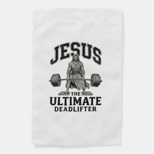 Jesus Ultimate Deadlifter Vintage Gym Shirt Design Garden Flag