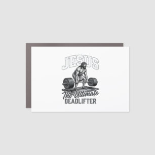 Jesus Ultimate Deadlifter Vintage Vector Shirt Des Car Magnet