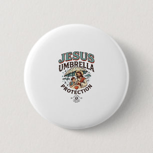 Jesus Umbrella Protection Jesus Umbrella Protectio Button