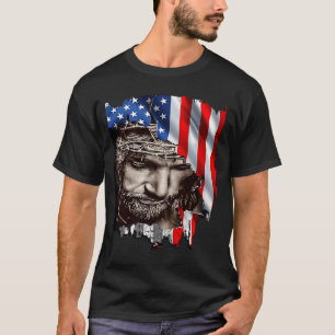 Jesus USA Flag 4th of July Independence Day Patrio T-Shirt