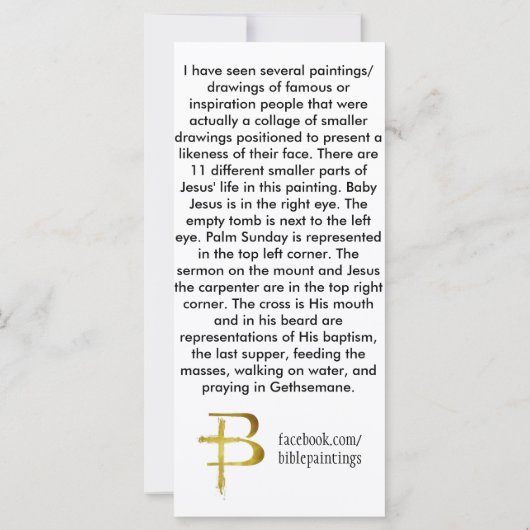 "Jesus" Value Bookmark (Back)