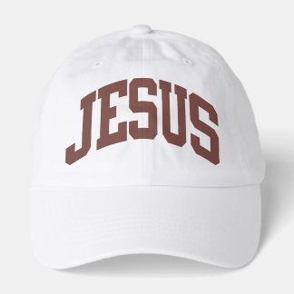 JESUS Varsity Print White Baseball Hat