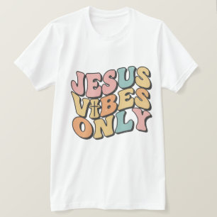 Jesus Vibes Only Retro Christian Men’s T-Shirt
