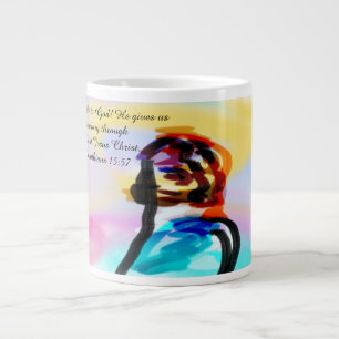jesus victory giant coffee mug