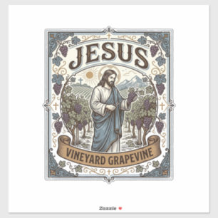 Jesus Vineyard Grapevine Jesus Vineyard Grapevine Sticker