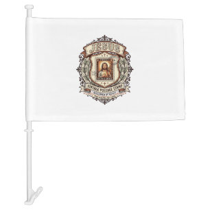Jesus Vintage Postage Stamp Jesus Vintage Postage Car Flag
