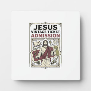 Jesus Vintage Ticket Admission Jesus Vintage Ticke Plaque