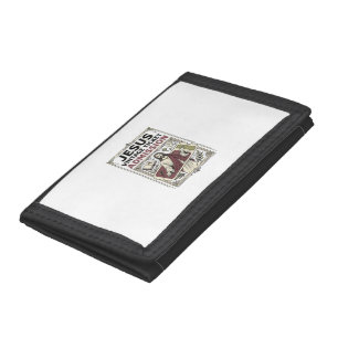 Jesus Vintage Ticket Admission Jesus Vintage Ticke Trifold Wallet
