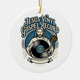 Jesus Vinyl Gospel Record Jesus Vinyl Record Chris Ceramic Ornament