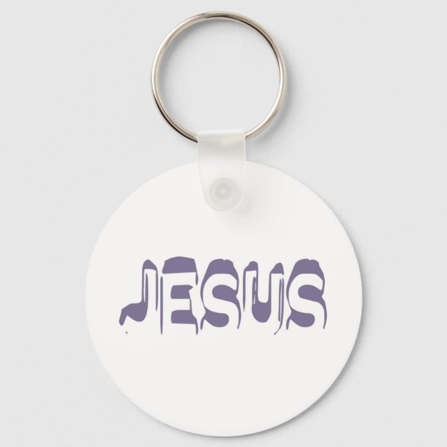 Jesus Violet Keychain (Front)