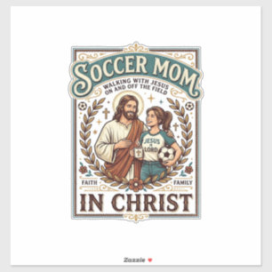 Jesus Volleyball Softball Soccer Vintage Shirt Chr Sticker