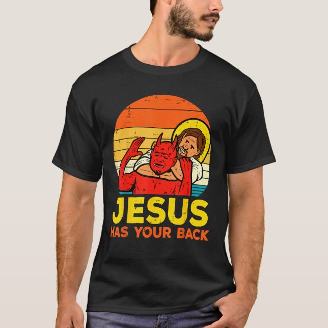Jesus vs Devil  T-Shirt (Front)