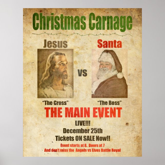 Jesus vs Santa Poster (Front)