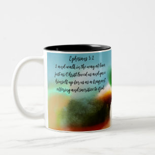 jesus walk in Two-Tone coffee mug