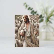 Jesus Walking Among His Flock
