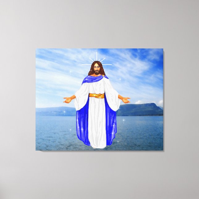Jesus Walking on the Water Canvas Print (Front)