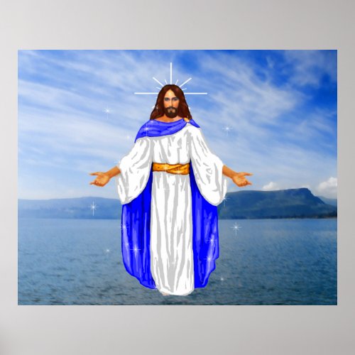 Jesus Walking on the Water Poster