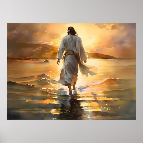 Jesus Walking On The Water Poster
