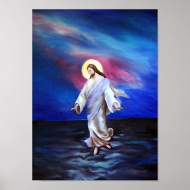 Jesus walking on the water....... poster (Front)