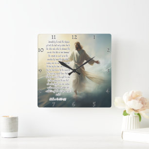 Jesus: Walking on Water, Faith Square Wall Clock