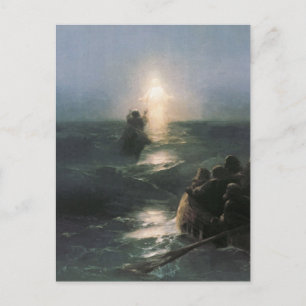 Jesus Walking on Water, Ivan Aivazovsky Painting Postcard