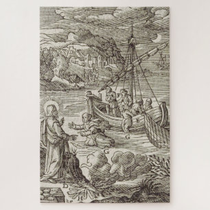 Jesus walking on water jigsaw puzzle