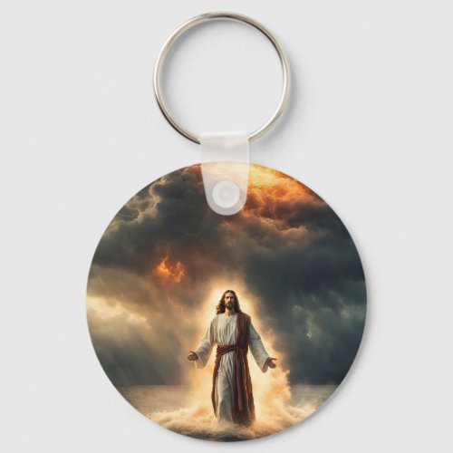 Jesus Walking on Water Keychain