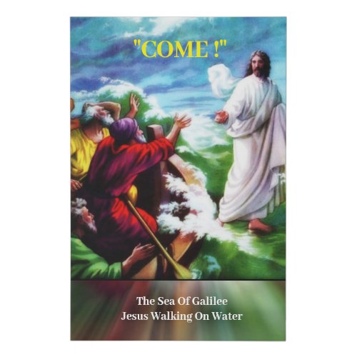 Jesus Walking On Water _ The Sea Of Galilee Faux Canvas Print