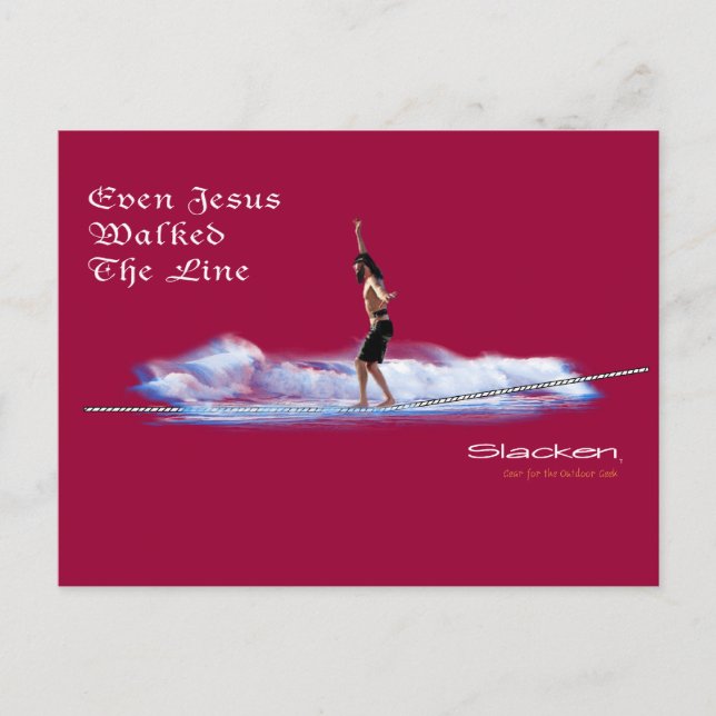 jesus walking the line postcard (Front)