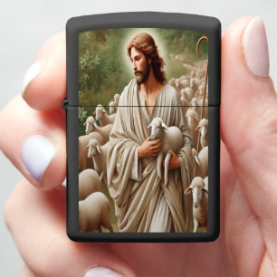 Jesus Walking With His Lambs Zippo Lighter