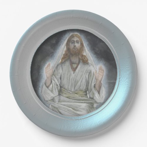 Jesus walks on the sea paper plate