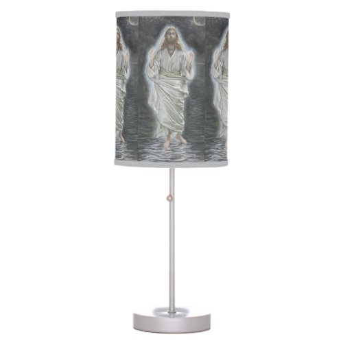 Jesus walks on the sea table lamp
