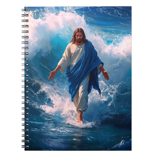 Jesus Walks on Water notebooks lined pages (Front)