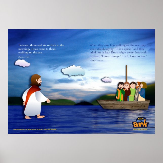 Jesus Walks on Water Poster (Front)