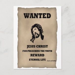Jesus Wanted Poster Postcard
