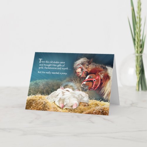 Jesus Wants a Pony for Christmas Holiday Card