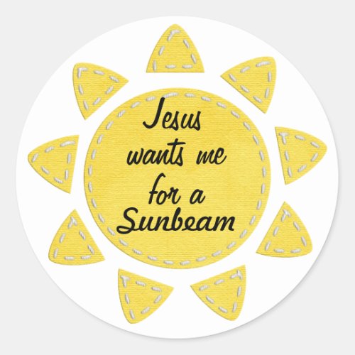 Jesus Wants Me For A Sunbeam LDS Stickers