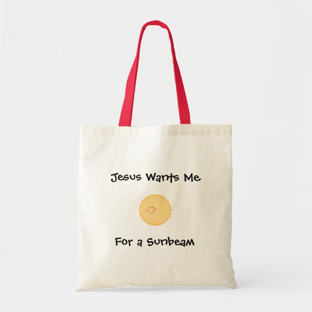 Jesus Wants Me for a Sunbeam Tote - LDS Primary Bag (Front)
