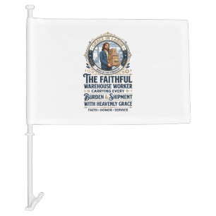 Jesus Warehouse Logistics Graphic Tee Christian Ar Car Flag