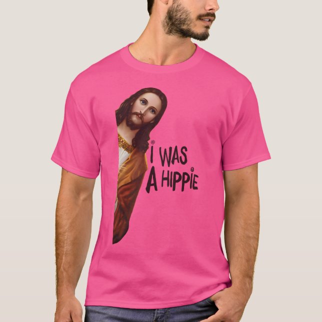 Jesus Was A Hippie - Funny Jesus Christ Meme Aesth T-Shirt (Front)