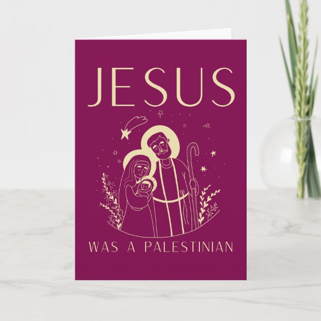 Jesus Was A Palestinian Christmas Card Christian (Front)