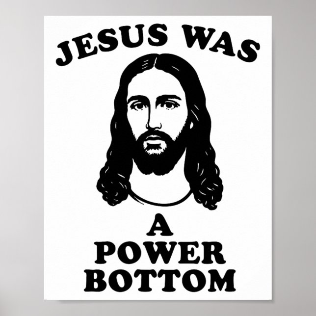 Jesus Was A Power Bottom Funny Pride Christmas Gag Poster (Front)