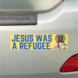 Jesus Was A Refugee Authentic Version Car Magnet